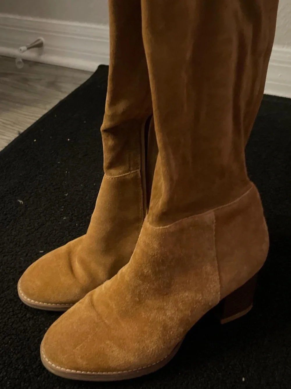 Classic Women's Tall Suede Boot in Cognac